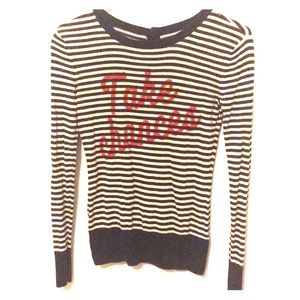 American Rag Striped Navy Sweater